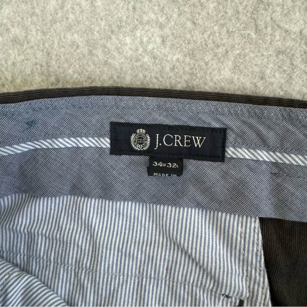 J Crew Pants Mens 34 X 32 Brown Black Micro Stripes Classic Fit Office Academia